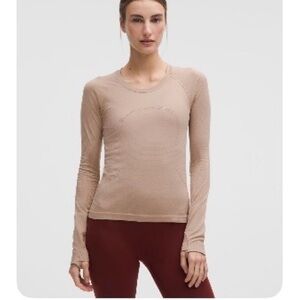 Lululemon swiftly waist length 6 nutmeg